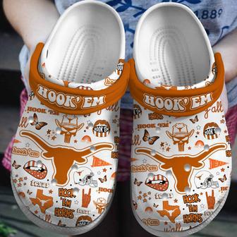 Texas Longhorns Ncaa Sport Crocs Crocband Clogs Shoes | Favorety