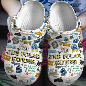 The Polar Express Movie Crocs Crocband Clogs Shoes - Monsterry