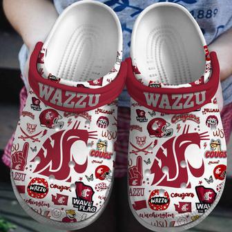 Washington State Cougars Ncaa Sport Crocs Crocband Clogs Shoes | Favorety DE