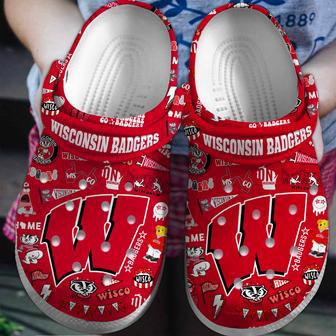 Wisconsin Badgers Ncaa Sport Crocs Crocband Clogs Shoes | Favorety UK