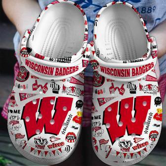 Wisconsin Badgers Ncaa Sport Crocs Crocband Clogs Shoes | Favorety DE