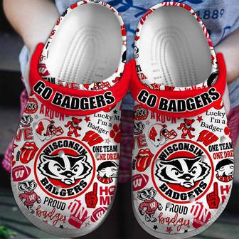 Wisconsin Badgers Ncaa Sport Crocs Crocband Clogs Shoes | Favorety AU