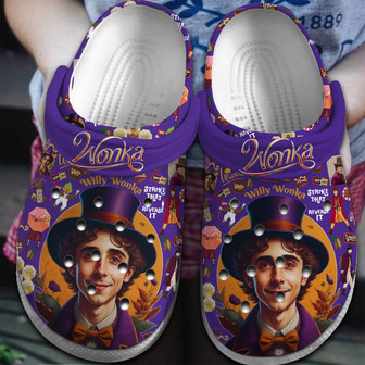 Wonka Movie Crocs Crocband Clogs Shoes - Monsterry