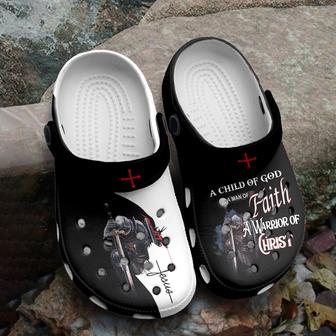 A Child Of God Crocs Crocband Clogs Shoes Jesus Portrait Clogs Son Of God Gifts Religious - Monsterry