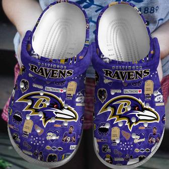 Baltimore Ravens Nfl Sport Crocs Crocband Clogs Shoes | Favorety