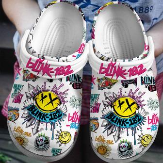 Blink-182 Music Crocs Crocband Clogs Shoes - Monsterry
