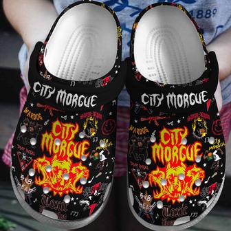 City Morgue Music Crocs Crocband Clogs Shoes - Monsterry