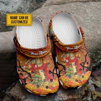 Customized Jesus Thanksgiving Crocs Crocband Clogs Shoes Gift For Jesus Lovers Harvest Day Water Shoes Fall For Jesus He Never Leaves Fall Season Pumpkin - Monsterry