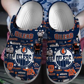 Edmonton Oilers Nhl Sport Crocs Crocband Clogs Shoes | Favorety