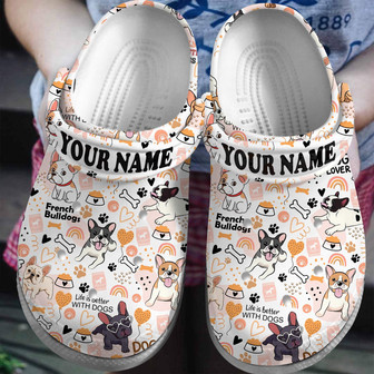 French Bulldogs Dogs Clog Clogband Clogs Shoes - Monsterry