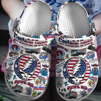 Grateful Dead Music Crocs Crocband Clogs Shoes | Favorety