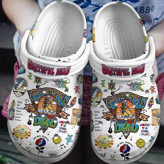 Grateful Dead Music Crocs Crocband Clogs Shoes | Favorety