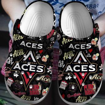 Las Vegas Aces Wnba Sport Crocs Crocband Clogs Shoes - Monsterry