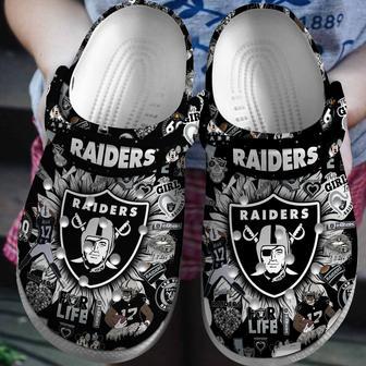 Las Vegas Raiders Nfl Sport Crocs Crocband Clogs Shoes | Favorety