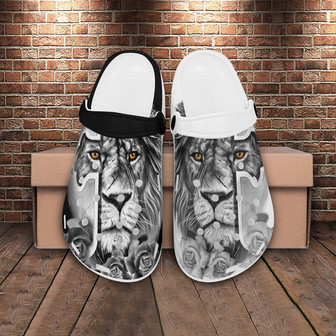 Lion Jesus Cross Clog Clogband Clogs Shoes Jesus Cross God Faith Believer Inspiring Christian Gifts For Christmas - Monsterry