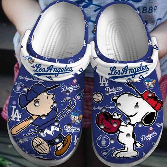 Los Angeles Dodgers And Snoopy Peanuts Mlb Sport Cartoon Crocs Crocband Clogs Shoes | Favorety AU