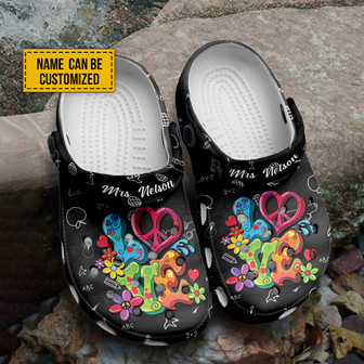Love Art Teachers Customized Clog Clogband Clogs Shoes - Monsterry