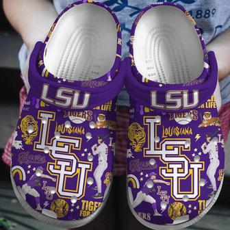 Lsu Geaux Tigers Ncaa Sport Crocs Crocband Clogs Shoes | Favorety