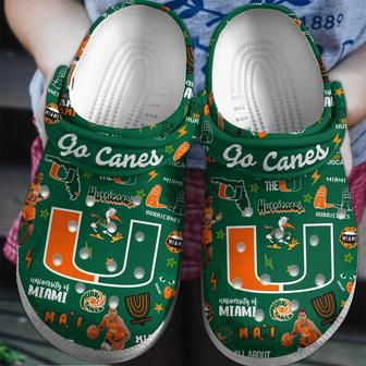 Miami Hurricanes Ncaa Sport Crocs Crocband Clogs Shoes | Favorety CA