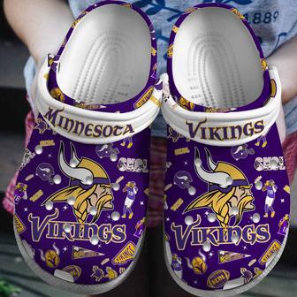 Minnesota Vikings Nfl Sport Crocs Crocband Clogs Shoes | Favorety