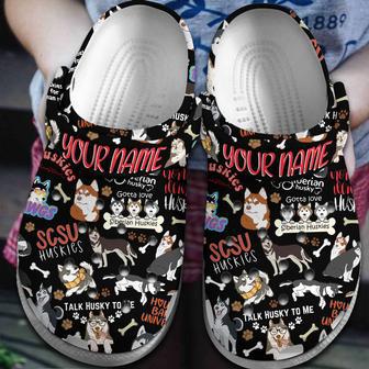 Siberian Huskies Dogs Crocs Crocband Clogs Shoes - Monsterry