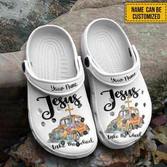 Thanksgiving Customized Crocs Crocband Clogs Shoes Jesus Take The Wheel Fall For Jesus Water Shoes Thanskgiving Custom Gift Ideas - Monsterry AU