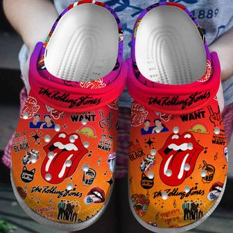 The Rolling Stones Music Crocs Crocband Clogs Shoes | Favorety