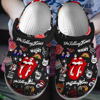 The Rolling Stones Music Crocs Crocband Clogs Shoes | Favorety