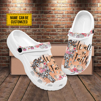 Walk By Faith Customized Clog Clogband Clogs Shoes Gift For Jesus Lovers - Monsterry