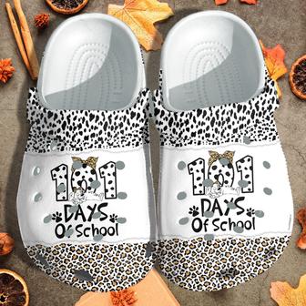 101 Days Of School Leopard Cowhide Shoes Crocbland Clog Gift - Monsterry AU