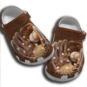 3D Baseball Ball And Gloves Player Shoes Clogs For Batter - Funny Baseball Custom Shoe - Monsterry AU