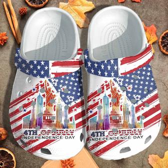 4Th July Independence Day Custom Shoes Clogs - Liberty Usa Outdoor Shoes Clogs Birthday Gift - Monsterry AU