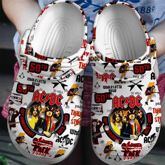 Acdc 50Th Anniversary Band Music Crocs Crocband Clogs Shoes - Monsterry