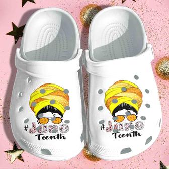 Africa Black Girl Glasses Shoes - June Teenth Clog Gift For Girl Daughter - Monsterry DE