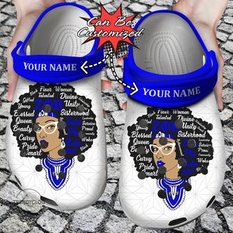 African American Personalized Zeta Phi Beta Queen Clog Shoes - Monsterry