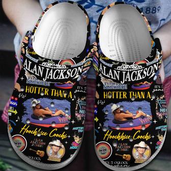 Alan Jackson Singer Music Hotter Than A Hoochie Coochie Crocs Crocband Clogs Shoes - Monsterry
