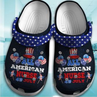 All American Nurse Crocbland 4Th Of July - Nurse Happy Independence Shoe Clog Gift For Men Women Nurse - Monsterry CA