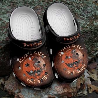 Always Check Your Candy Tricks Treat Horror Movie Halloween Classic Clogs Shoes - Monsterry AU