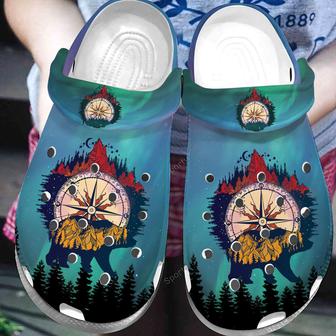 Amazing Camping Compass Clogs Shoes - Monsterry