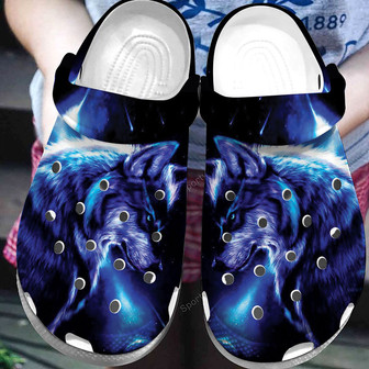 Amazing Wolf Clogs Shoes - Monsterry