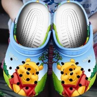 Amazon The Pooh Cartoon Crocs Crocband Shoes Clogs Custom Name For Men Women And Kids - Monsterry