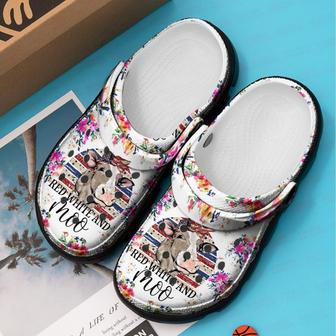 America Cow Moo Flower Shoes - Cows Heifer Usa Crocbland Clog Gifts For Women - Monsterry UK