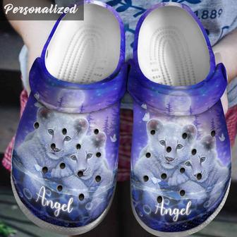 Angel Lion Custom Shoes Clogs For Men Women - Under The Moon Outdoor Shoes - Monsterry UK