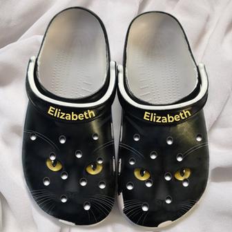 Angry Black Cat Personalized Shoes Clogs Gifts For Daughter - Monsterry AU