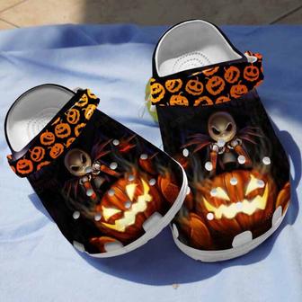 Angry Pumpkin Clogs Shoes Halloween Gifts For Friends - Monsterry CA