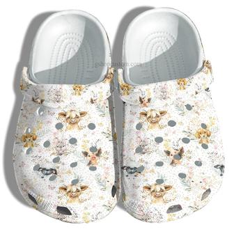 Animal Love Cow Bunny Dog Croc Shoes Gift Daughter Birthday- Kind Girl Love Animal Shoes For Women - Monsterry AU