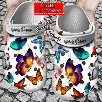 Animal Personalized Butterfly Lovers Clog Shoes - Monsterry DE