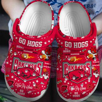 Arkansas Razorbacks Football Ncaa Crocs Clogs Crocband Shoes | Favorety