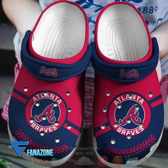 Atlanta Braves Red-Navy Mlb Sport Crocs Clogs Crocband Shoes | Favorety