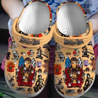 Attack On Titan Anime Cartoon Crocs Crocband Clogs Shoes | Favorety